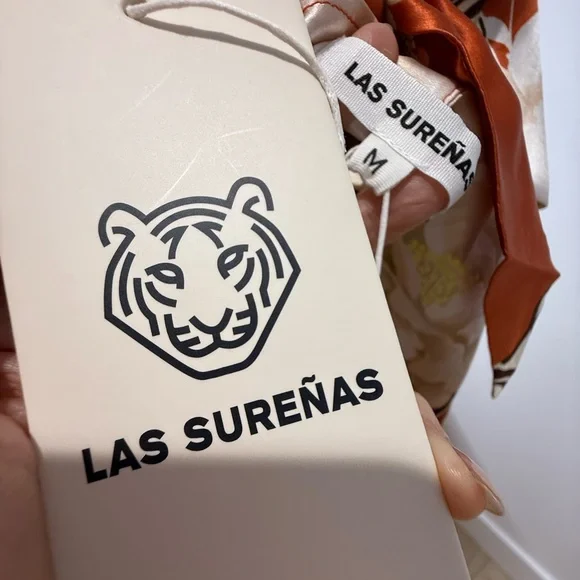 NWT Las Sureñas Tiger Romantic Silk Maxi Dress Size Medium - Picture 14 of 15